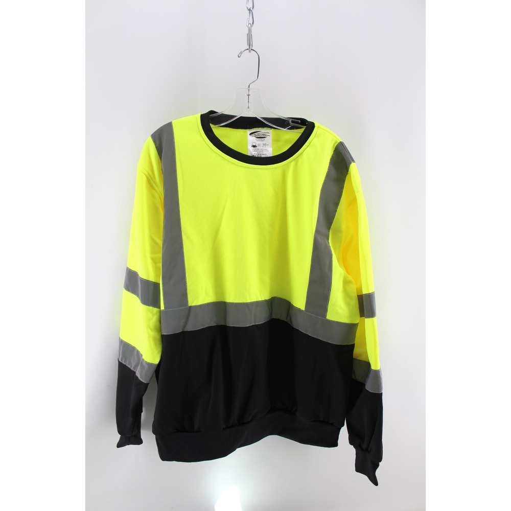 Petra Roc LBTS2 Lime/Black High-Vis Safety Sweat Shirt Type R Class 3 SZ L